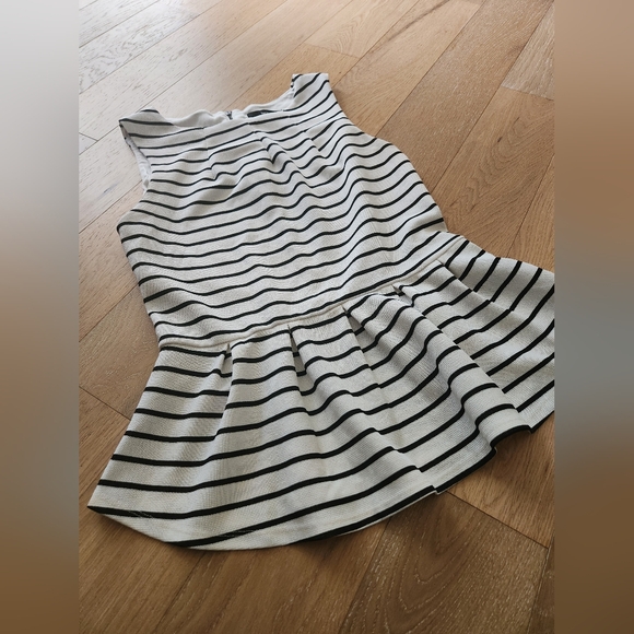 MOSSIMO | Black and white striped peplum top - Picture 3 of 6